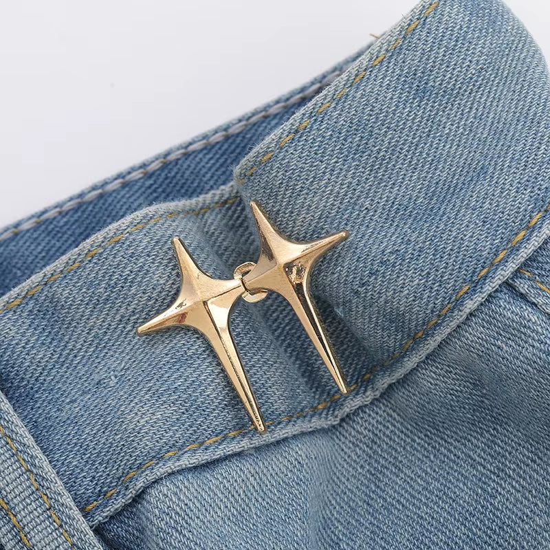 1PCS Adjustable Waist Button for Jeans Pants Detachable Button Perfect Fit Instant Jean Button No Sewing Required