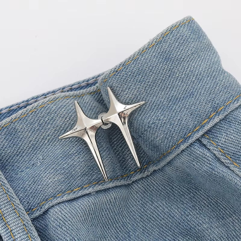 1PCS Adjustable Waist Button for Jeans Pants Detachable Button Perfect Fit Instant Jean Button No Sewing Required